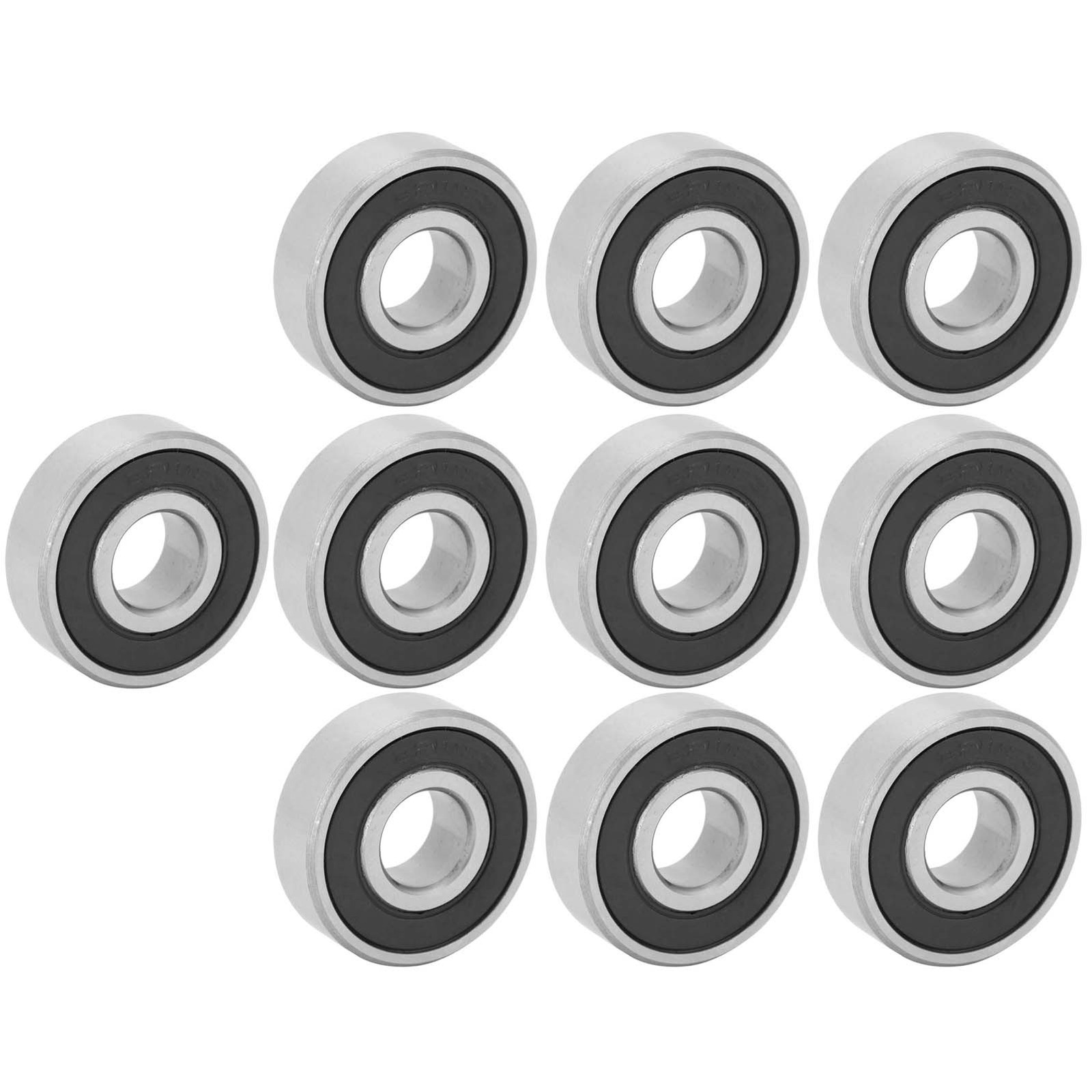 10Pcs 6201‑RS Ball Bearing Durable For Gearboxes And Motors
