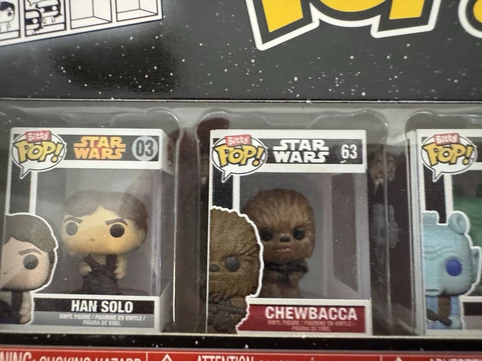Funko Bitty POP! Paquete de 4 figuras de vinilo de Star Wars Han Solo Chewbacca Greedo Foto 3 de 4