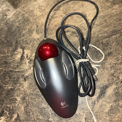 Logitech Trackman Marble Trackball Wired USB Mouse T-BB14 Tested Working