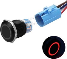 19mm Latching Push Button Switch SPDT ON Off ...