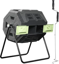 Compost Bin 43 Gallon Outdoor Tumbler with Compost Aerator