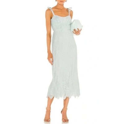 NWT JONATHAN SIMKHAI Bonnie Silk Lace Strapless Midi Dress Tide Women Size 6