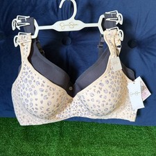 Jessica Simpson Lifting Molded Animal Print 2 Pack Underwire Bra Size 42D NEW