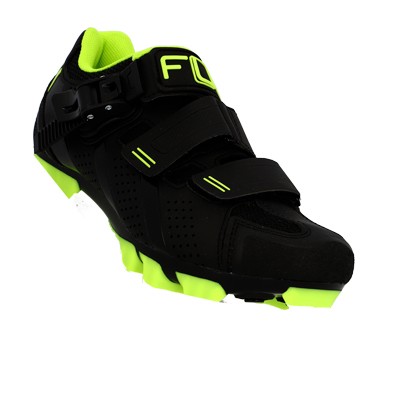 Scarpe da mountain bike FLR Elite F65 T47 nere/gialle con 2 strisce auto-aderent