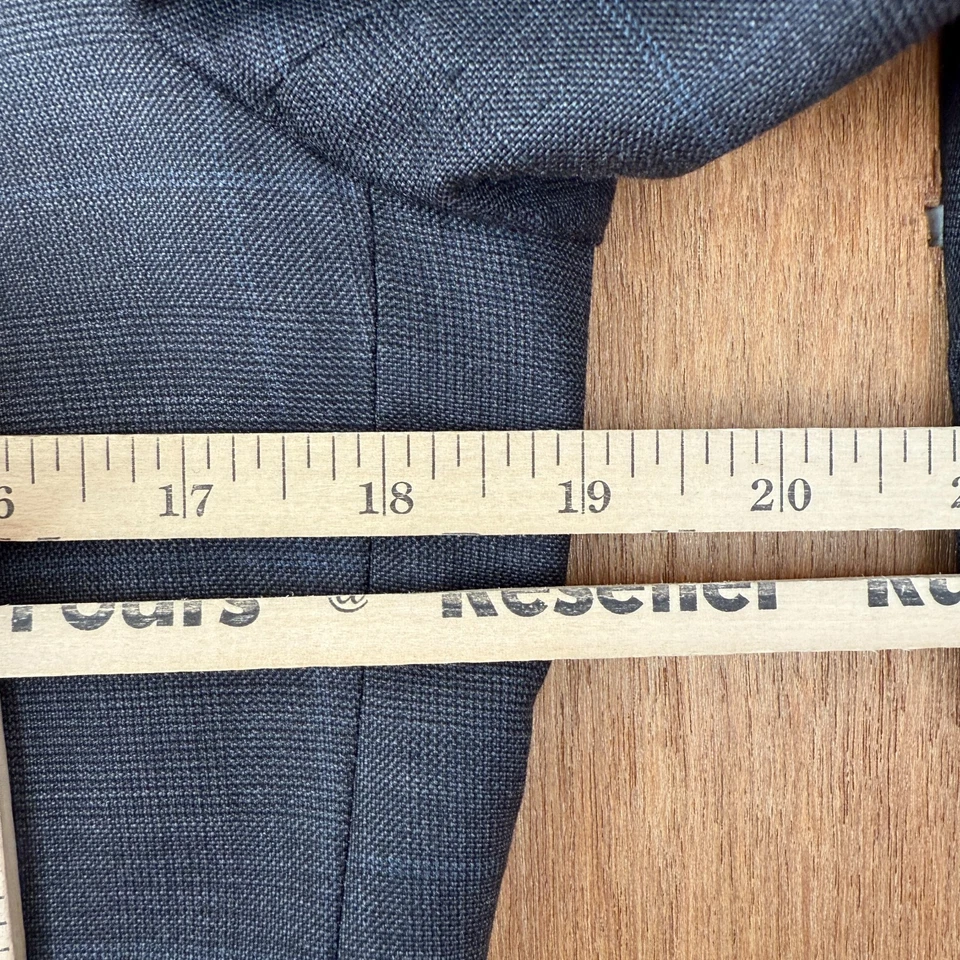 Traje Banana Republic Para Hombre 36S Gris Ventana 2 Botones Trabaldo Togna Lana 30x29 Foto 4 de 4