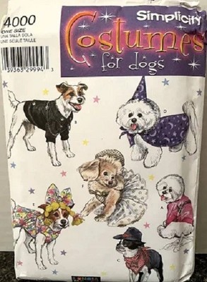 1 UNCUT Dog Simplicity - PATTERN - #4000 - 6 different STYLES