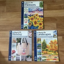 Diamond Art Pattern Books by Leisure Arts Holiday, Landscapes Flowers