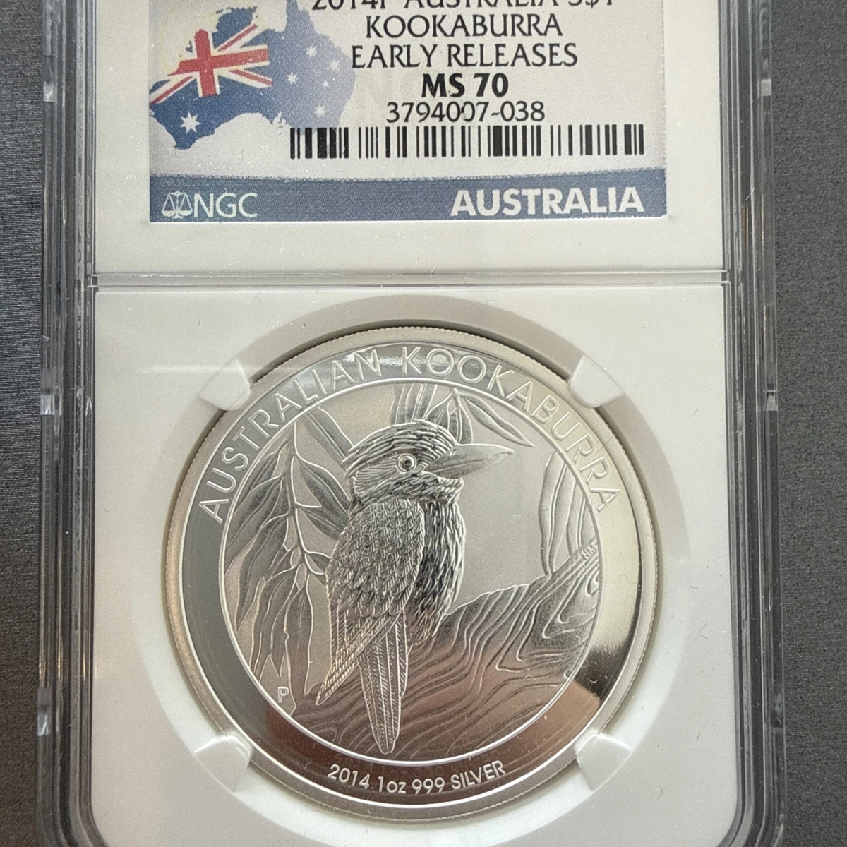 Australian Kookaburra NGC Grade MS 70 Silver Bullion Coins for