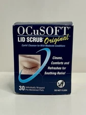 1Box OCuSOFT Lid Scrub Original PreMoistened Pads  Eyelids 30 Ct EXP 04/27