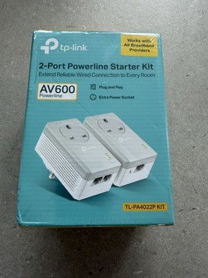 TP-Link AV600 2-Port Powerline Starter Kit Model: TL-PA4022P KIT BRANDNEU VERSIEGELT