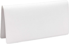 White Vinyl Checkbook Cover, Top Tear Personal Vinyl Checkbook Cover