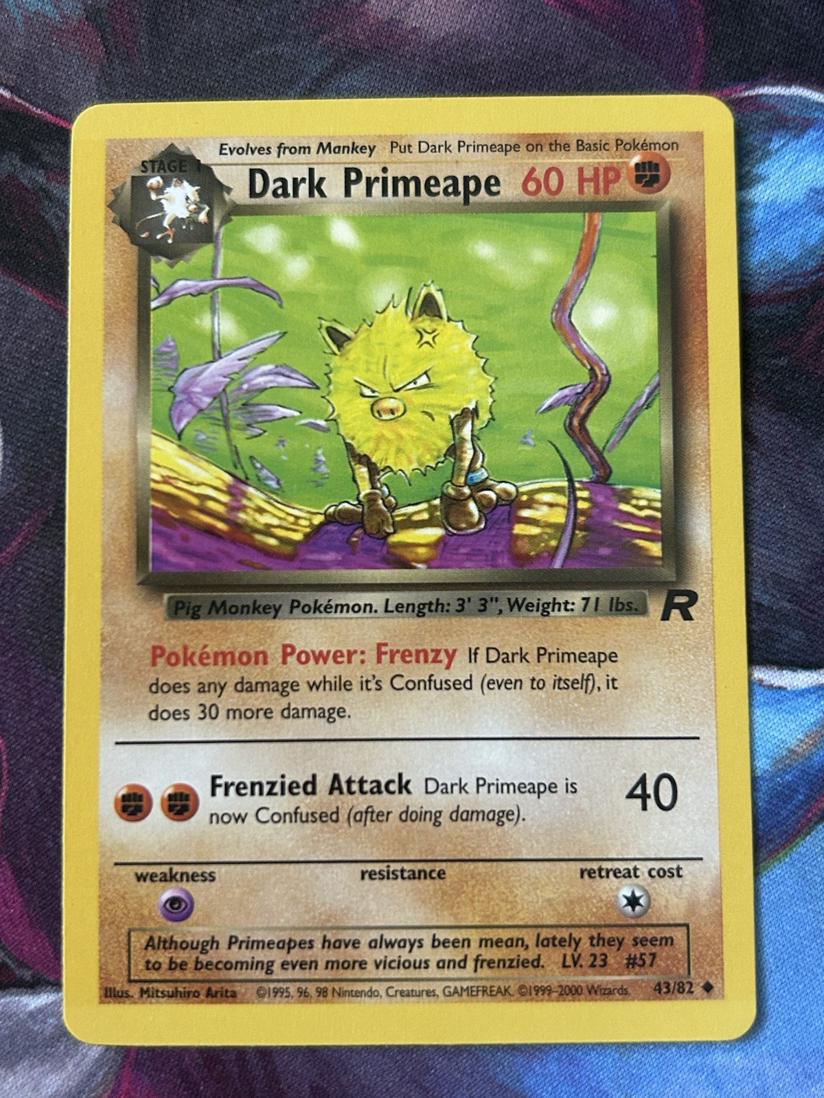 Pokemon Dark Primeape 43/82 - Team Rocket - LP/English