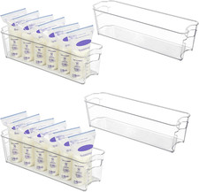 Vtopmart Breastmilk Storage Container 4PCS Set, Clear Freezer and Fridge Organiz