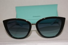 New Authentic Tiffany Sunglasses 4152 Black/Silver 8001/9S 55-18 W Original Case