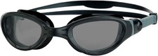 ZOGGS Phantom 2.0 Swim Goggles  Black/Grey - Tinted Smoke Lens  Anti-Fog UV