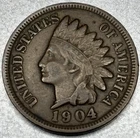 1904 Indian Head Cent VG Very Good Condition Penny 1c Cent - 0643