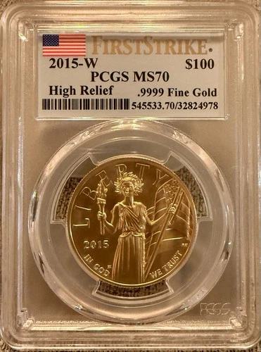 2015-W American Liberty Series $100 Gold Coin High Relief NGC MS70 FIRST STRIKE
