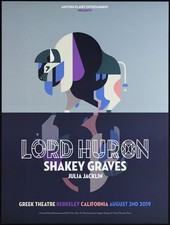 Lord Huron Shakey Graves Julia Jacklin 2019 Poster Greek Theatre Berkeley