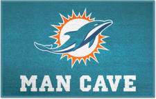 14325 NFL - Miami Dolphins Man Cave Starter Mat Accent Rug - 19In. X 30In. Spo