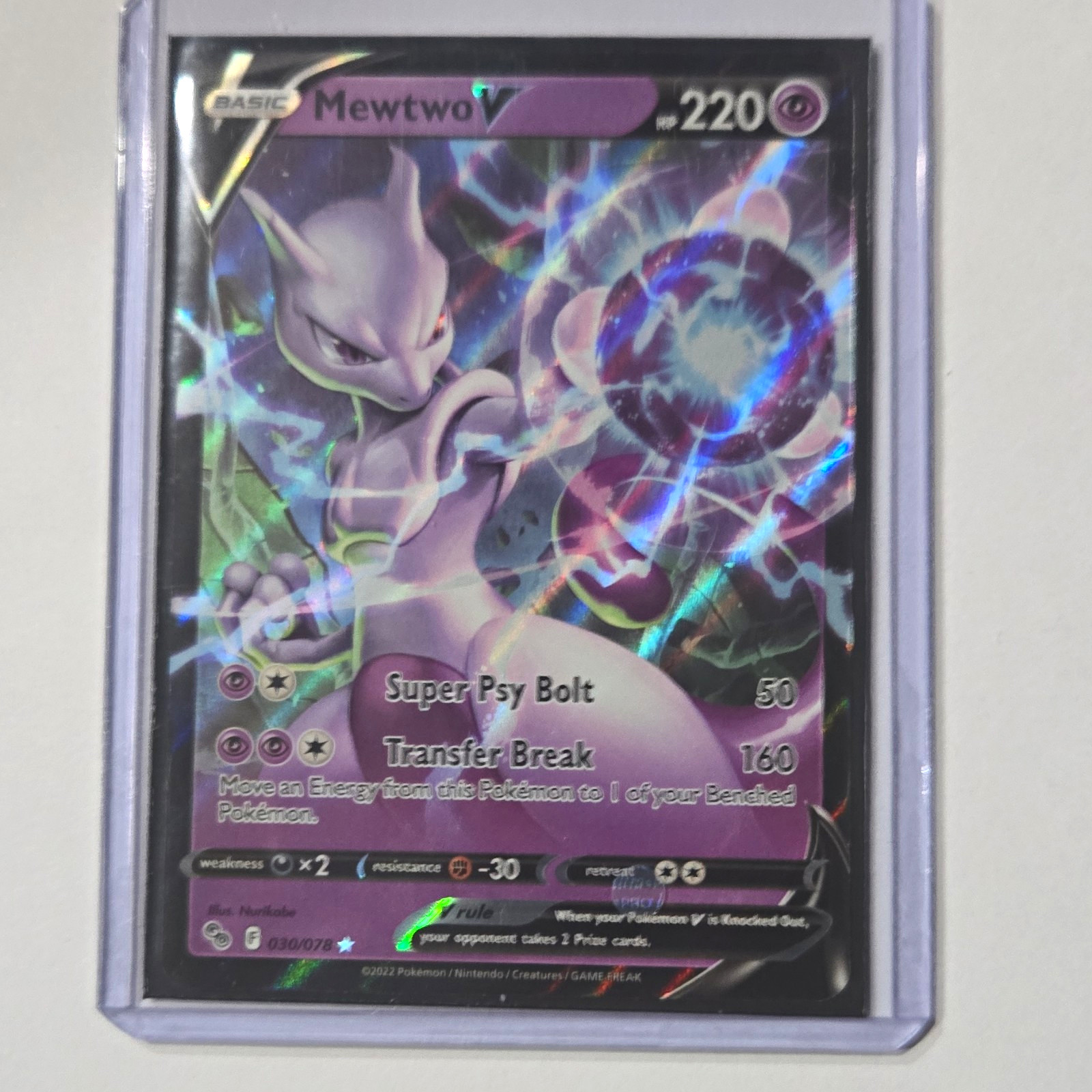 The Pokémon Company Mewtwo V 030/078 Pokémon GO Ultra Rare Holo English 220HP