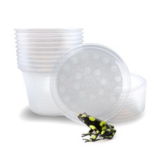 16 oz Deli Cup and Fabric Vented Insect Feeder lids by Snout & 16oz/10 cups
