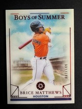 2024 Panini Boys of Summer - Brice Matthews #27 Red 82/149 (RC)