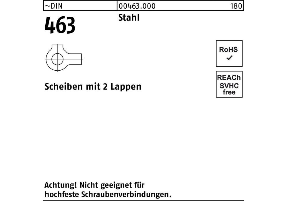 Рейхсканцлер Scheibe DIN 463 m.2 Lappen 3,2 Stahl