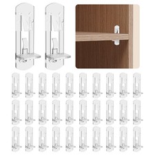32 PCS Cabinet Shelf Clips 5mm, 3/4" Kitchen Cabinet Shelf Clips, Cabinet Shelf