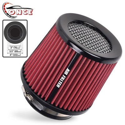  High Flow Performance Cold Air Intake Air Filter 3'', 3.5'', 4'' Inlet, 6.5'' Tall