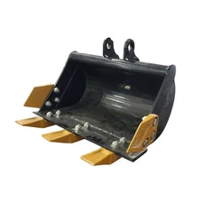 AGT 20" Sturdy Bucket With Teeth For 1-2 Ton Mini Excavator Digger