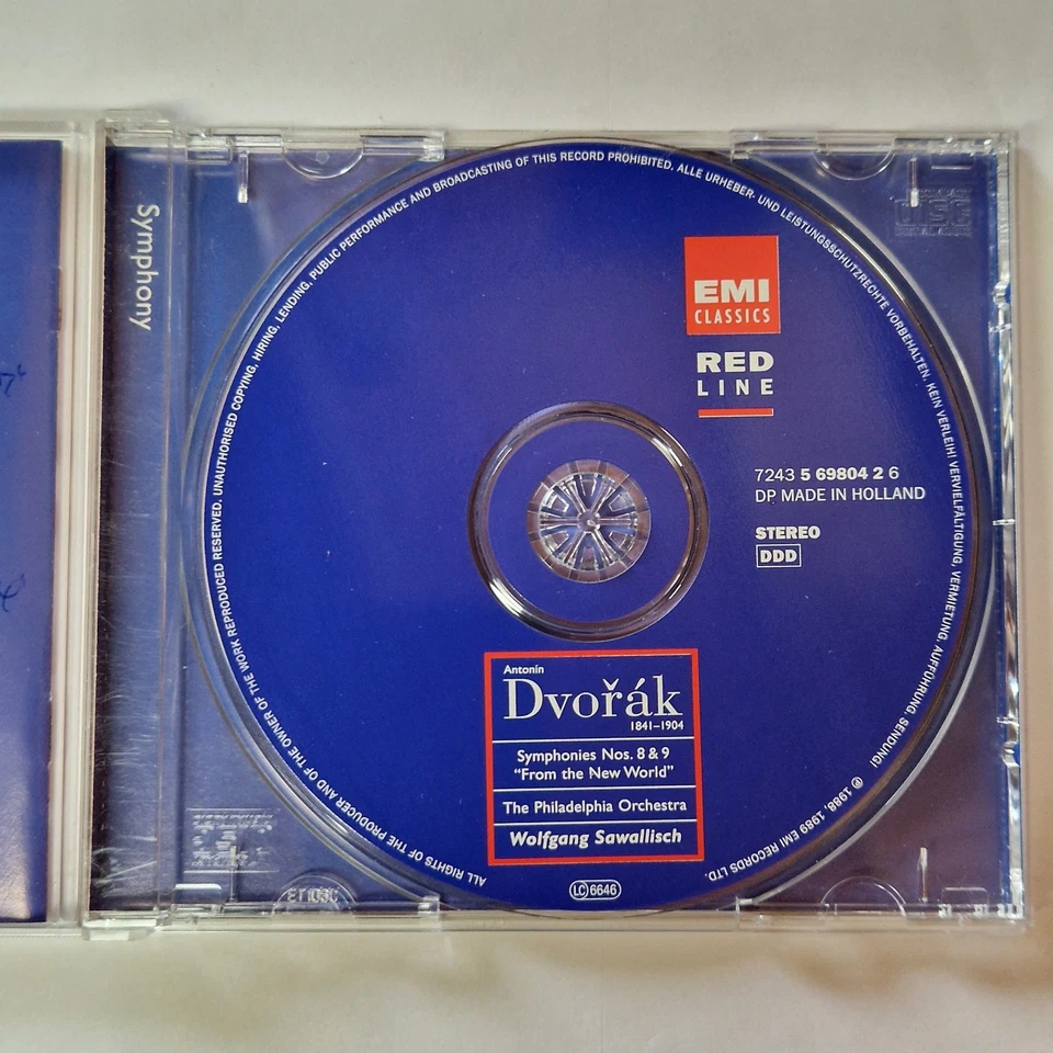 Dvořák The Philadelphia Orchestra Wolfgang Sawallisch Symphonies Nos. 8 9 CD EMI - Bild 3 von 3