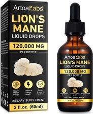 Lions Mane Mushroom Supplement Drops - Organic Lion's Mane Mushroom Liquid Tinct