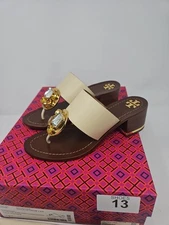 Tory Burch Patos Disk 45mm Embellished Sandal, Women's Size 7, Calf Leather...