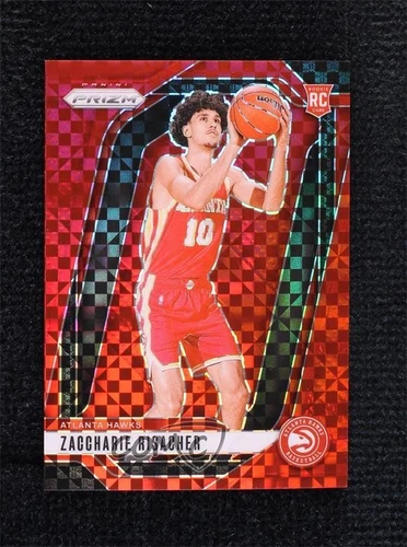 2024-25 Panini Prizm Red Power Prizm 72/75 Zaccharie Risacher #265 Rookie RC