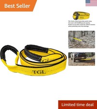 3 Inch 8 Foot Tree Saver Strap Recovery Short Tow Strap With Loops Winch E...