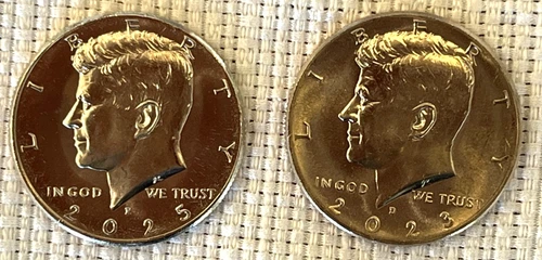 2023 P & D Half Dollar BU Brilliant Uncirculated from mint roll - 2 Coins