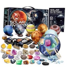 Gemstone Dig Kit - Dig It Up 40 Real Gems Crystals with Mining Kit Tools,