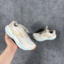 Brooks Glycerin 21 Running Shoes Womens Size 8 White Coconut Aqua Walking Gym