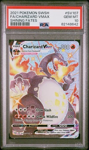 Charizard VMAX PSA 10 SV107/SV122 Shining Fates Shiny Vault FA Holo 2021