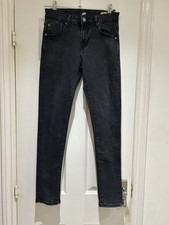 883 Police Jeans Mens Moriarty Slim Jeans. Straight Leg Zip Fly, Black Size 30w