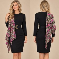 Vintage DBY Dress w/ Belt And Floral Scarf For Stylizing D.B.Y.