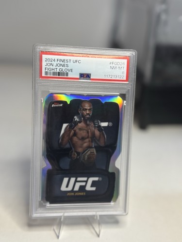 2024 Finest UFC Jon Jones Fight Glove Die-Cut #FGD-26 PSA 8