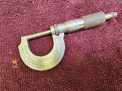 Starrett No.231 Outside Micrometer 0-1''. .0001 Resolution, Ratchet Stop.