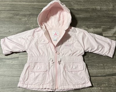 Baby Gap Infant Girl s Quilt Lined Soft Pink Hooded Jacket Size 6-12 Months