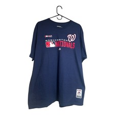Majestic Authentic Collection Washington Nationals MLB T-Shirt Navy Blue 2XL
