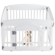 Plastic Dog Playpen - 4-Panel 24" Expandable  Durable Pet Fence for Medium D...
