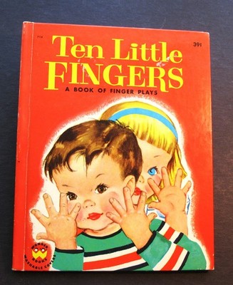 TEN LITTLE FINGERS  Wonder Books 1954 hb finger plays Priscilla Pointer  VG++