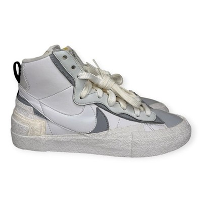 Sacai x Nike Blazer Mid White Grey Men s Size 8.5 Sneakers w/ Box BV0072-100