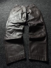 90s Y2K Vintage Leather Pants Opium Style Alt Biker USA Rare Men  s W33 L30 Size