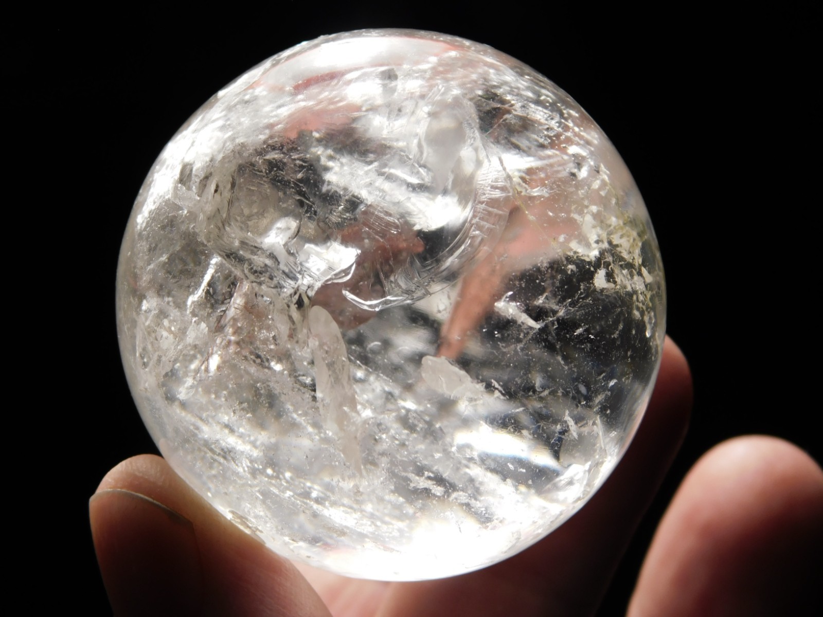 Translucent Quartz Crystal BALL or Quartz Crystal SPHERE Brazil 168gr